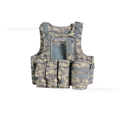 Amphibious tactical vest, python camouflage molle system, cycling sports outdoor tactical vest, real CS