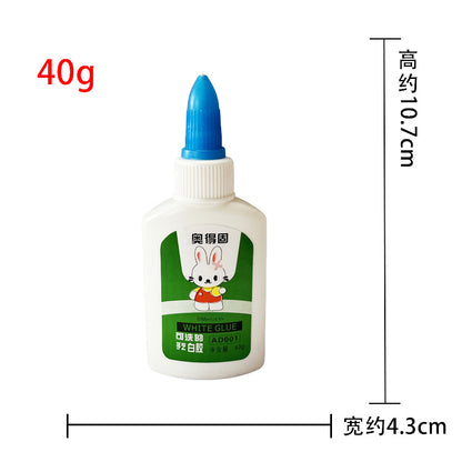 A student handmade white glue, environmentally friendly DIY small glue, washable white latex, sticker quick drying 40ML