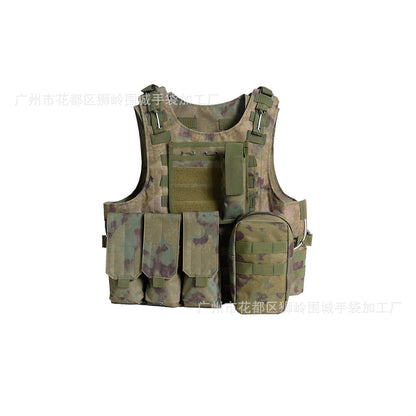 Amphibious tactical vest, python camouflage molle system, cycling sports outdoor tactical vest, real CS