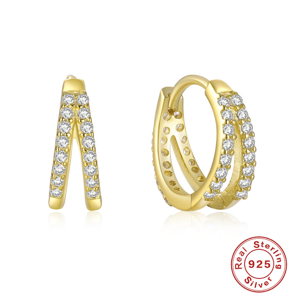 A S925 Sterling Silver Earrings Zircon