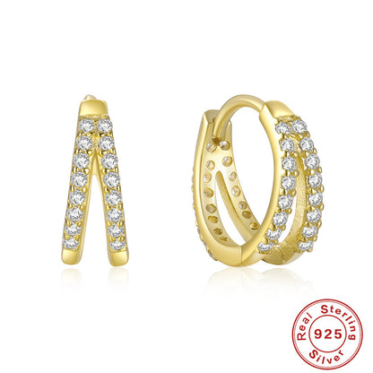 A S925 Sterling Silver Earrings Zircon
