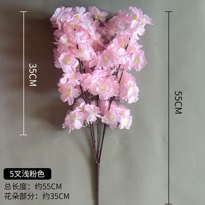 A simulated cherry blossom branch cherry blossom tree plastic wedding decoration peach blossom pear blossom indoor living room ceiling simulated flower fake flower
