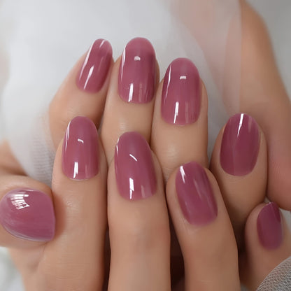 A new wearing nail medium and long oval fake nail finished nail sticker 24 pieces nail art cross-border wholesale - Mixbatch