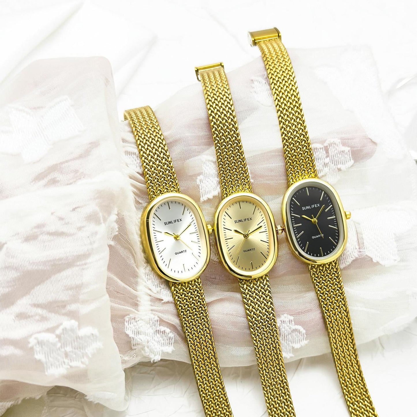 A sunlifex cross-border explosion small plate oval gold wheat ear strap simple