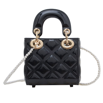 A summer new jelly bag children's bag mini bag diamond Princess Diana bag pvc bag pearl messenger women's bag - Mixbatch
