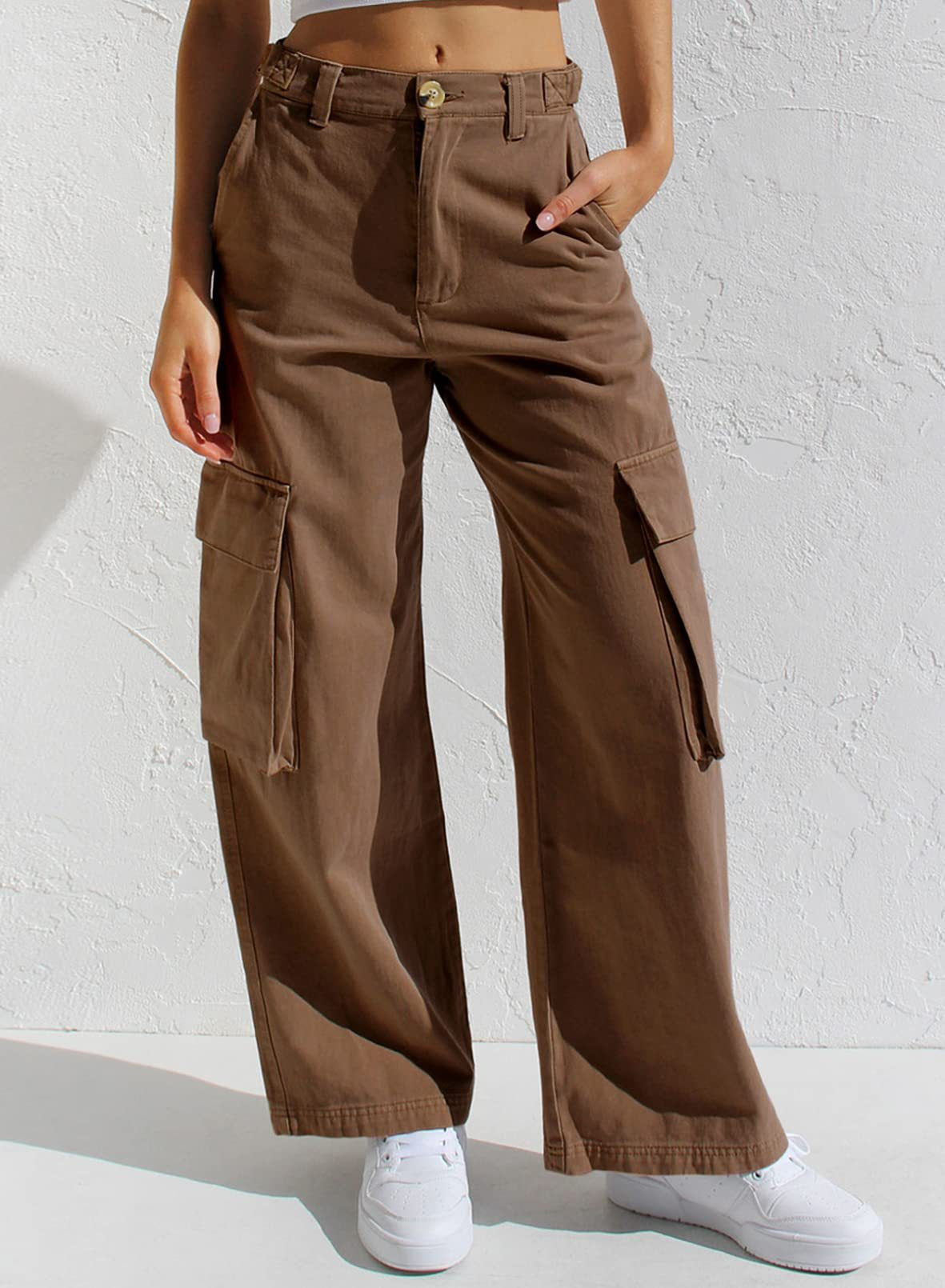 A foreign trade cross-border supply multi-pocket tooling jeans women