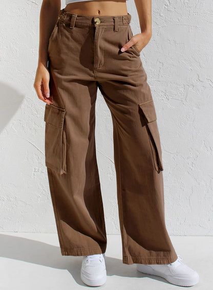 A foreign trade cross-border supply multi-pocket tooling jeans women