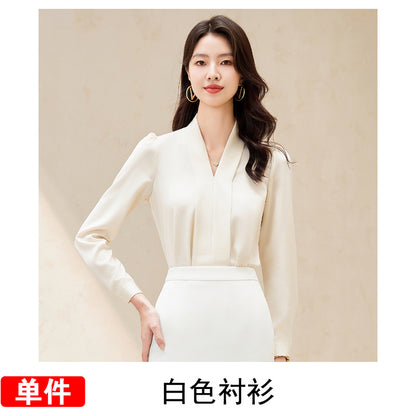 A new busalong long-sleeved blouse commuter professional wear work clothes wholesale 601 - Mixbatch