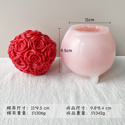A red lip rose silicone mold
