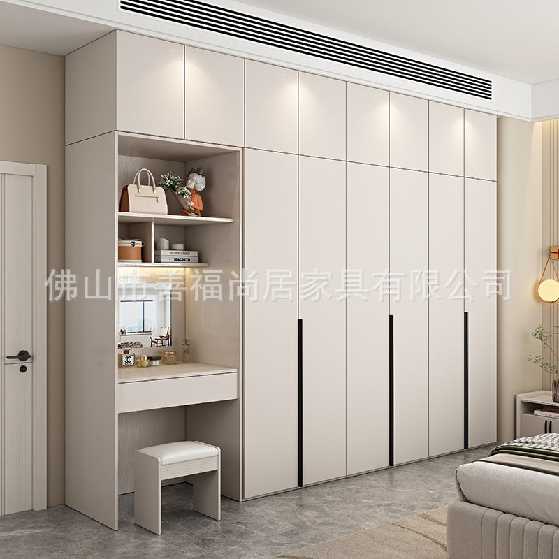 A European pine board wardrobe with melamine finish