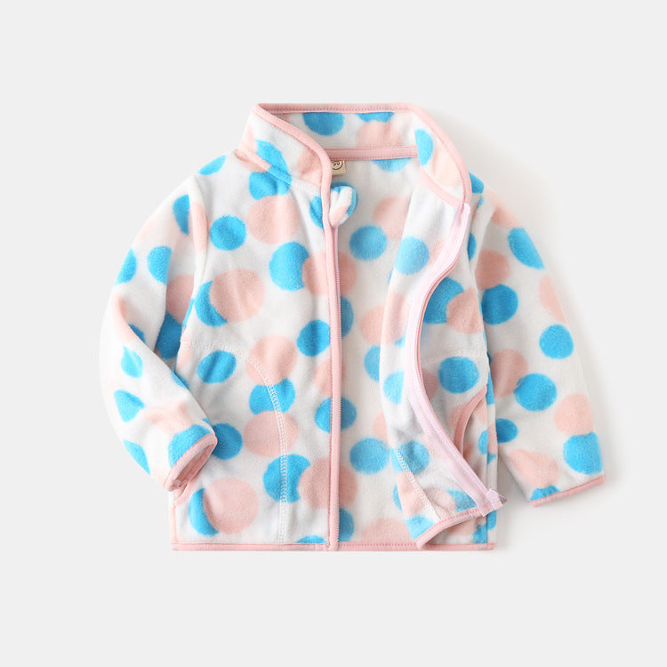 A children's warm fleece jacket for winter