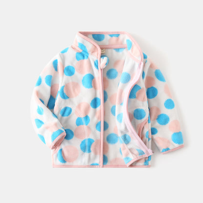 A children's warm fleece jacket for winter