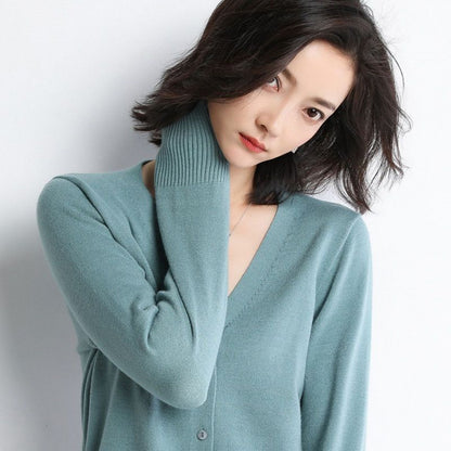 A knitted cardigan jacket