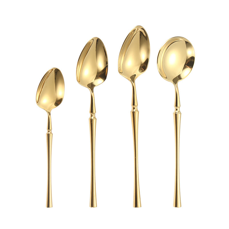 A stainless steel tableware