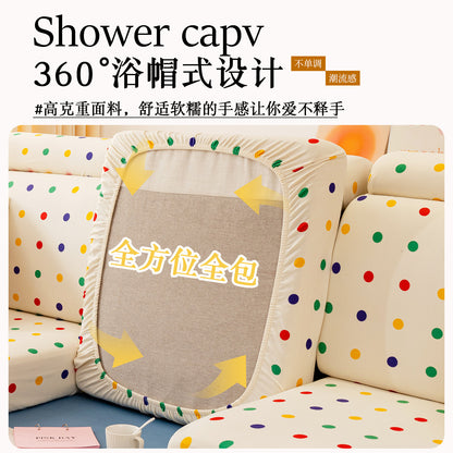 A fleece sofa cover