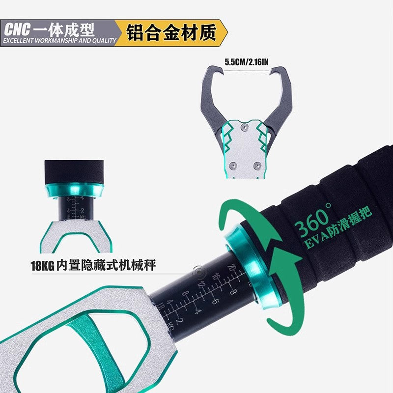 A Aluminum Fish Holder with Scale – Strong & Portable for Fishing
