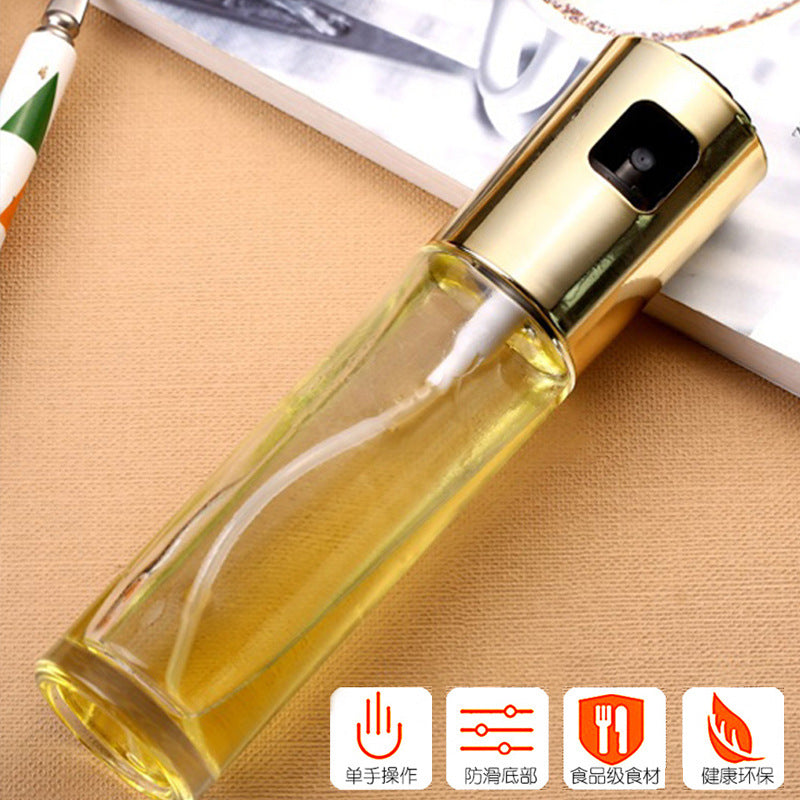A Kitchen Spray Oil Bottle Press Type Oil Spray