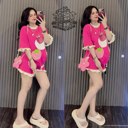 A Loose short-sleeved shorts casual two-piece set