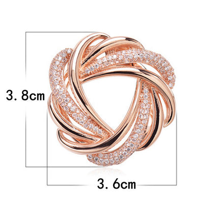 A brooch silk scarf buckle dual-purpose multi-functional clothing accessories wholesale diamond-encrusted high-end corsage women's atmospheric pin corner buckle - Mixbatch