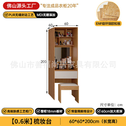 A The solid wood wardrobe with OSB board ENF grade melamine paint finish