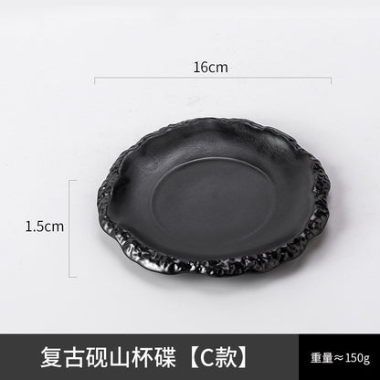 A creative ceramic cup and saucer