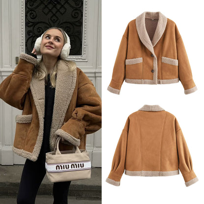A women's leather jacket