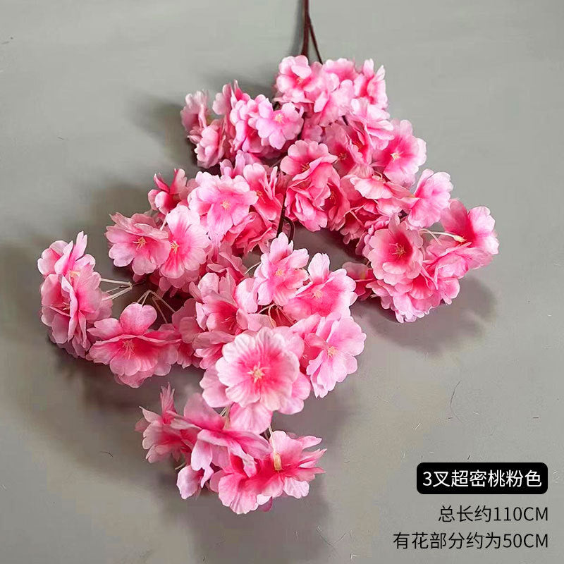 A simulated cherry blossom branch cherry blossom tree plastic wedding decoration peach blossom pear blossom indoor living room ceiling simulated flower fake flower