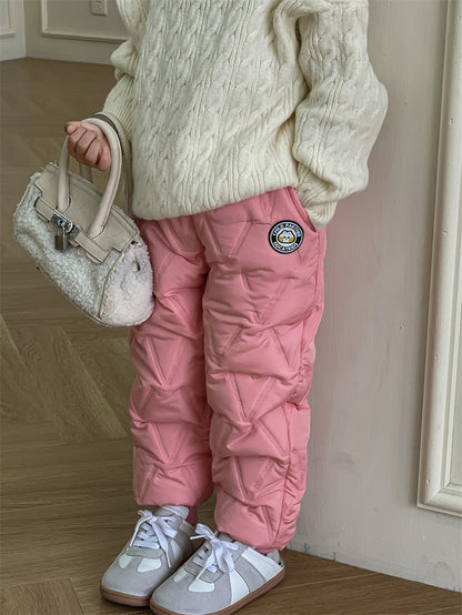 A children's down cotton pants