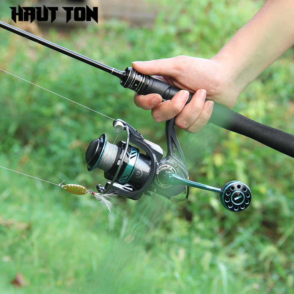 بكرة صيد معدنية سوداء بالكامل، بكرة صيد صغيرة، بكرة صيد لقصبة الصيد البحرية، بكرة صيد كبيرة DK (سمكة وزنها 16 كجم)