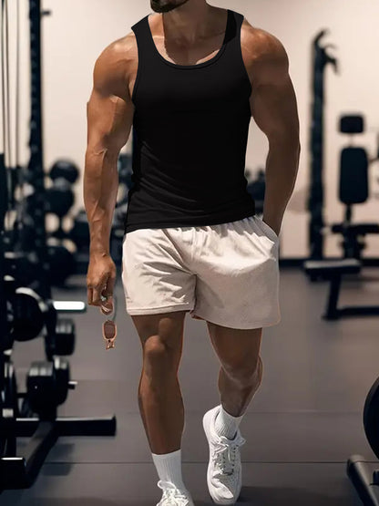 A Men's Sleeveless Elastic Vest