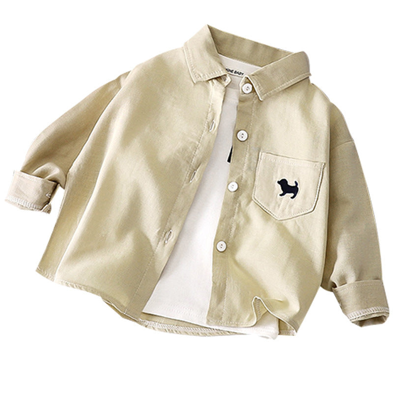 A children's long-sleeved shirt