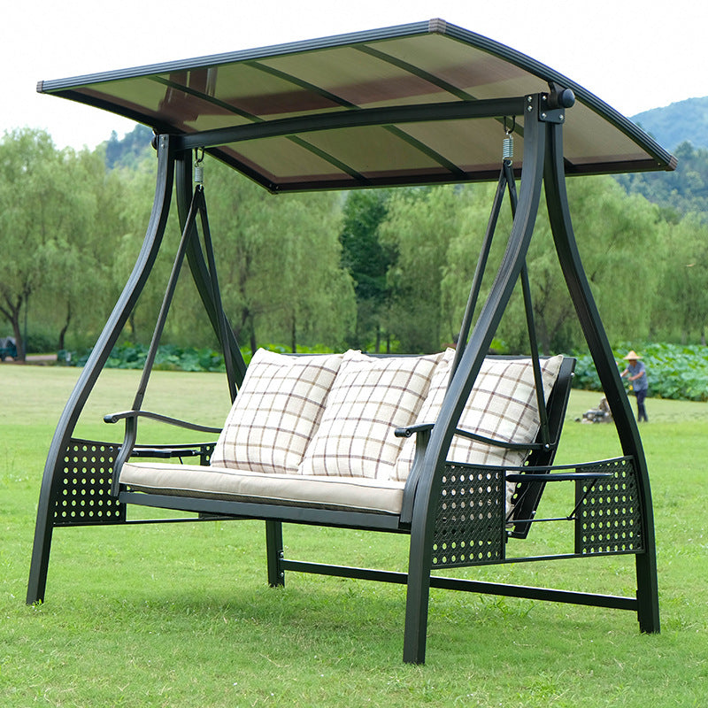 A outdoor swing rocking chair