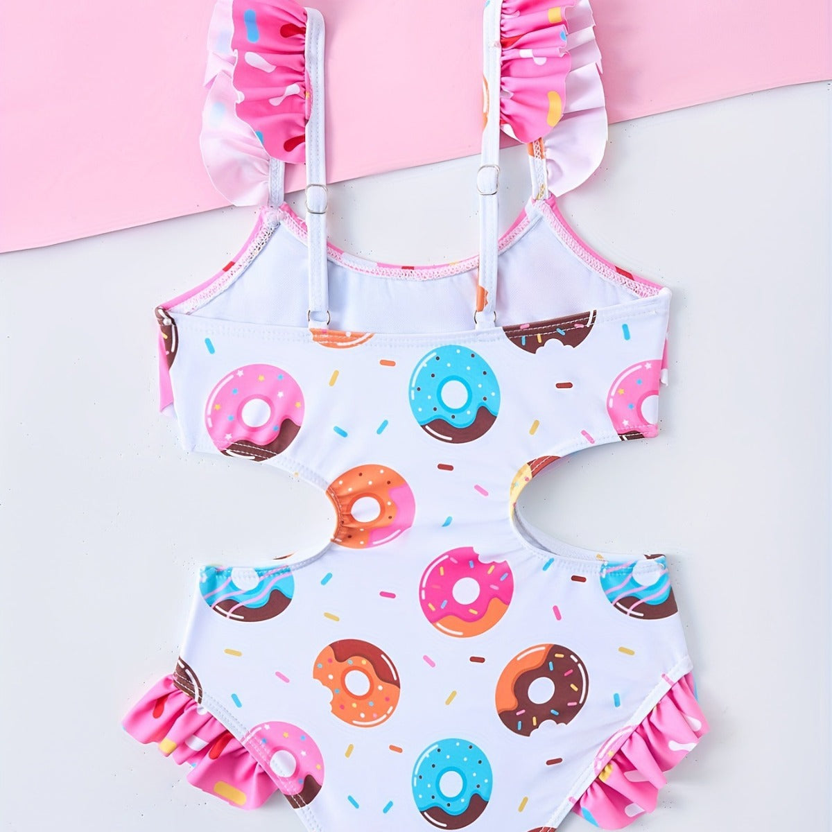 A new girls swimsuit ruffle leaf edge fish scale pattern - Mixbatch