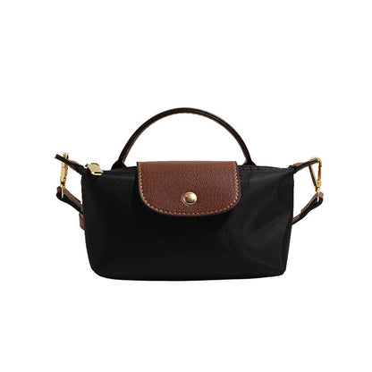 A new Oxford cloth women's bag fashion splicing dumpling bag simple handbag premium texture commuter bag