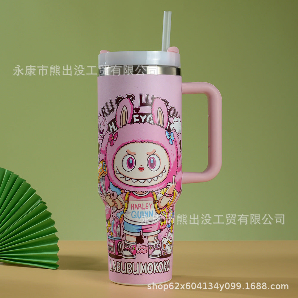 A 304 stainless steel straw cup