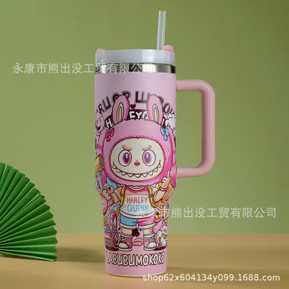 A 304 stainless steel straw cup
