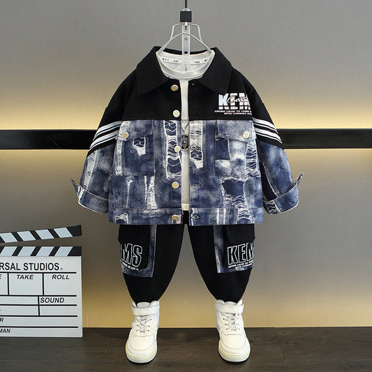 A children's denim jacket set