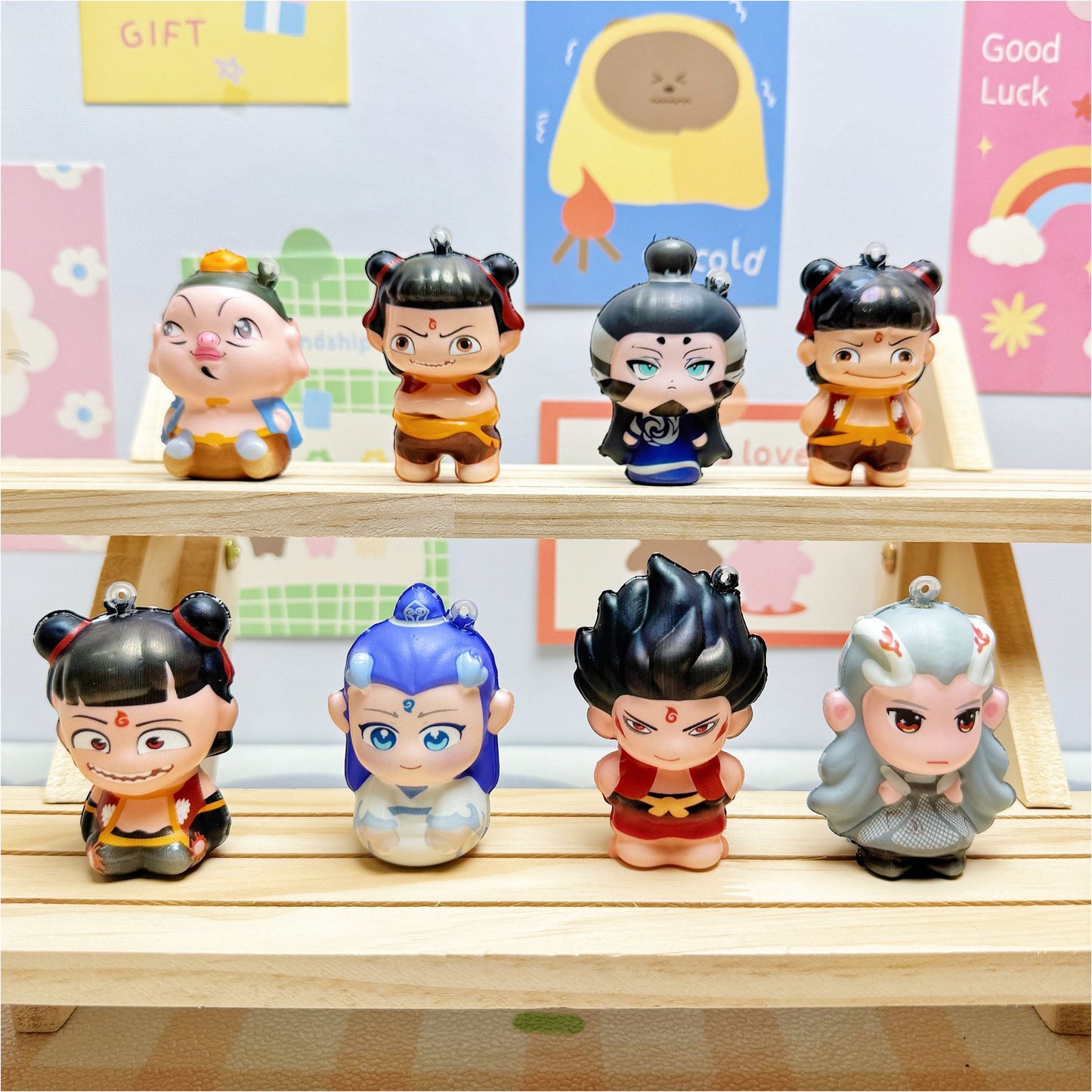 24 Nezha slow rebound pinch music pendant Taiyi Aobing decompression artifact decompression gift children's toy stall