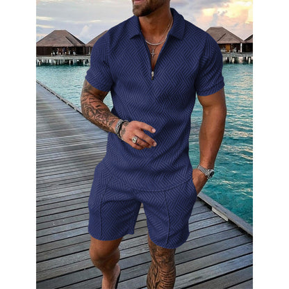 A short-sleeved shorts set