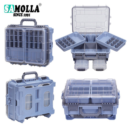 A Waterproof Fishing Toolbox – Double-layer, Large Storage for Lures & Accessories