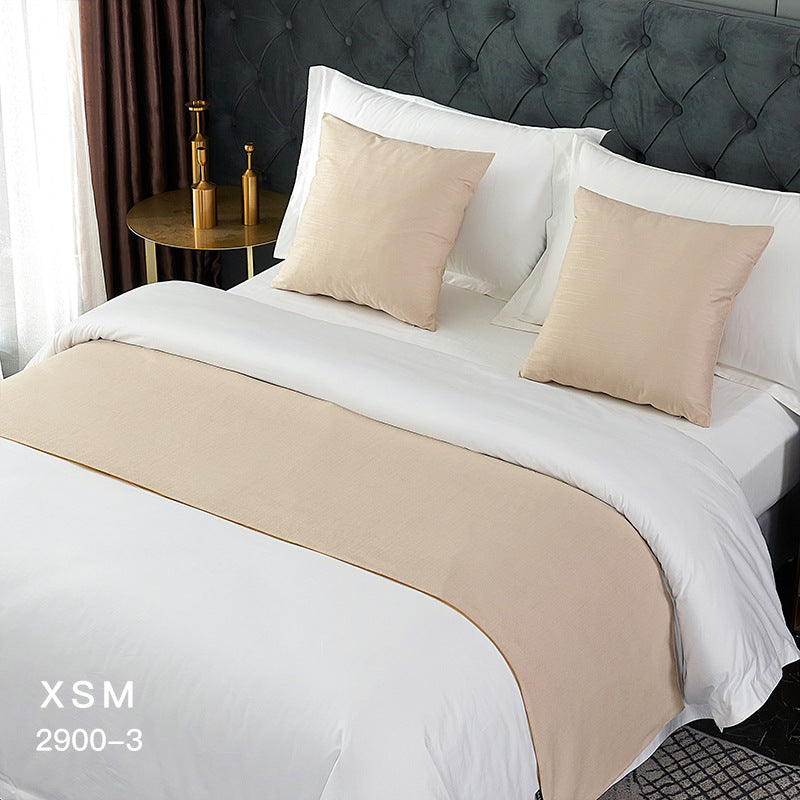 A hotel bedside towel decoration