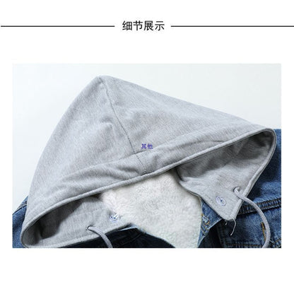 A new denim jacket for women's autumn and winter loose velvet thicker