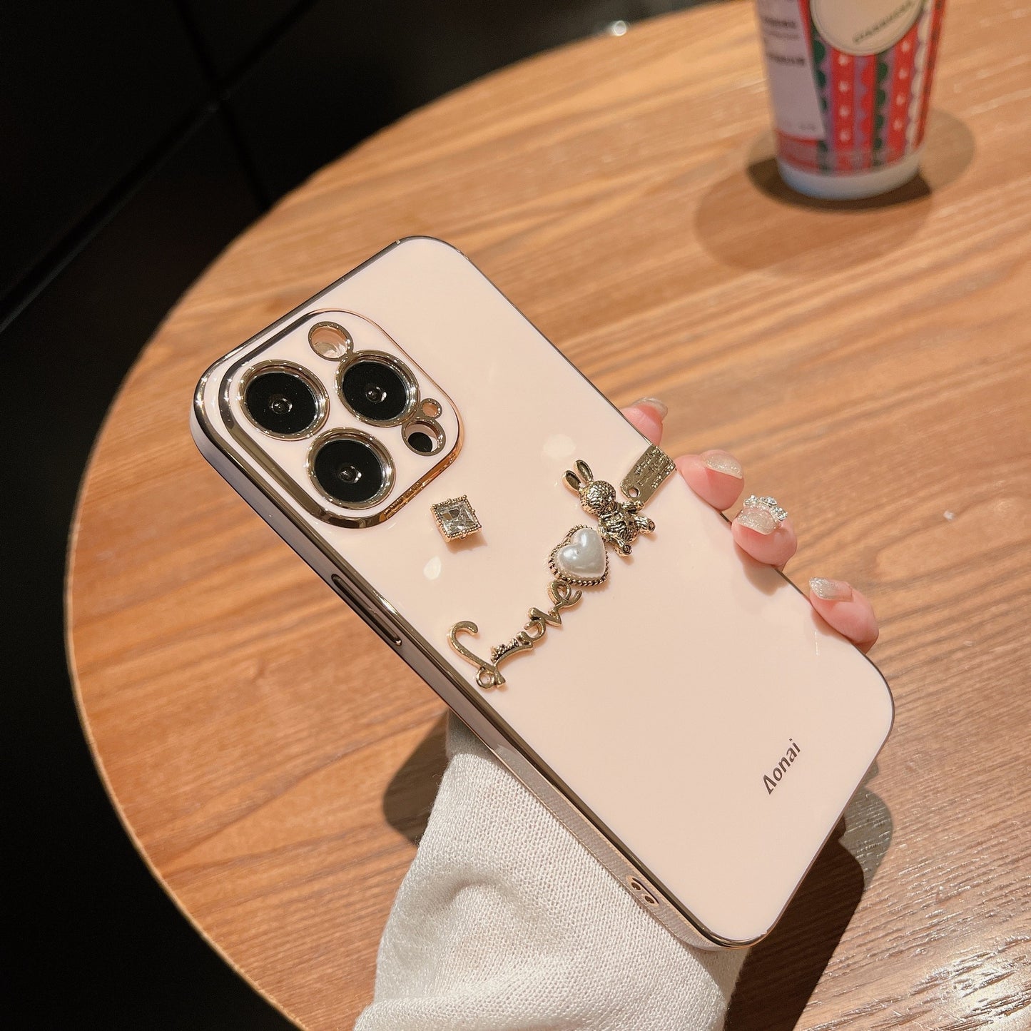 A mobile phone case electroplated metal