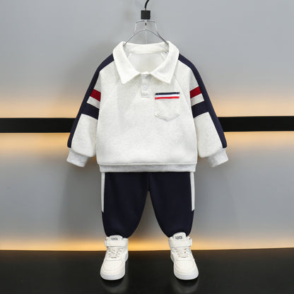 A children's long-sleeved suit