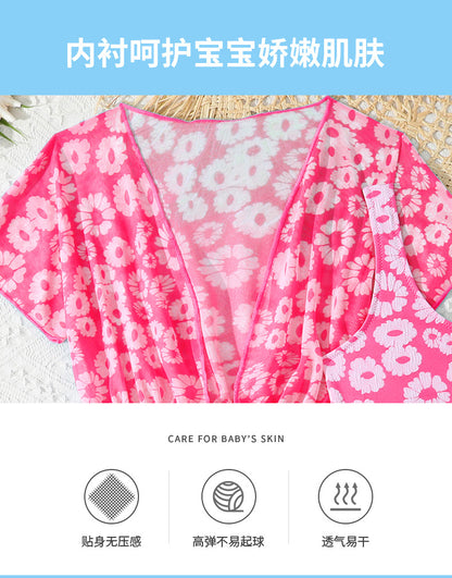 A girls three-piece swimsuit children's swimsuit baby girl summer foreign trade cross-border children's swimsuit middle and old children - Mixbatch