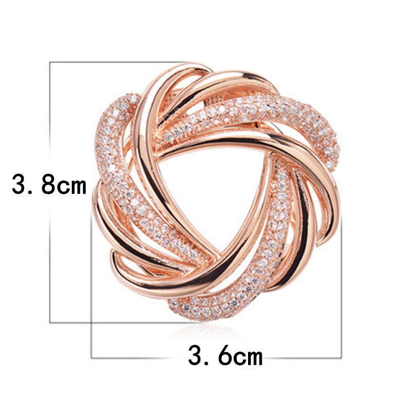 A brooch silk scarf buckle dual-purpose multi-functional clothing accessories wholesale diamond-encrusted high-end corsage women's atmospheric pin corner buckle - Mixbatch