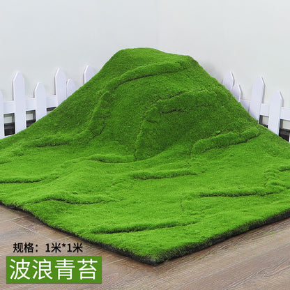 A simulated moss green false moss plant wall moss micro landscape bonsai landscaping decorative lawn turf SIZE: 1M * 1M
