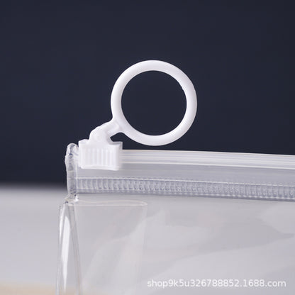 A transparent matte pvc zipper bag, cosmetic skin care tool storage bag, transparent jewelry packaging bag