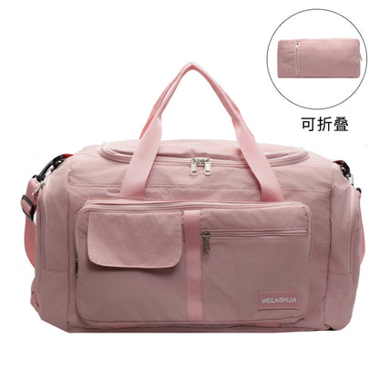 A foldable portable shoulder large capacity bag