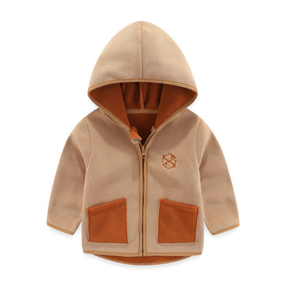 A children's warm fleece jacket for winter